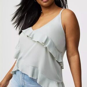 Torrid Light Grey Ruffled Camisole